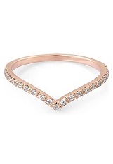 nice diamond curved stacking gold baby ring